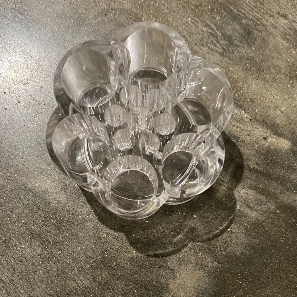Clear Acrylic Flower Pen & Makeup Brush Organizer